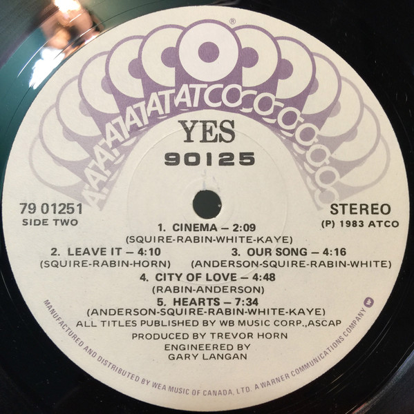 Yes - 90125 | ATCO Records (79 01251) - 4