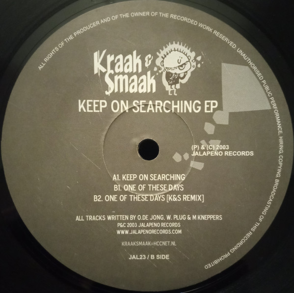 Kraak & Smaak - Keep On Searching EP | Jalapeno Records (JAL23) - main