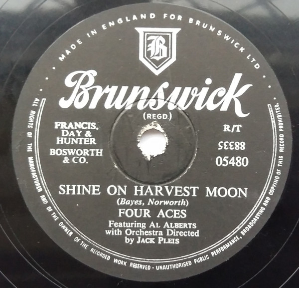 The Four Aces - Love Is A Many Splendored Thing / Shine On Harvest Moon | Brunswick (05480) - 2