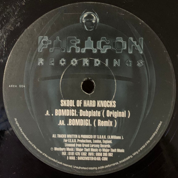 Skool Of Hard Knocks - Bomdigi | Paragon Recordings (AREA 004) - main