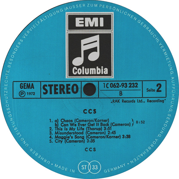 CCS - CCS | Columbia (1C 062-93 232)