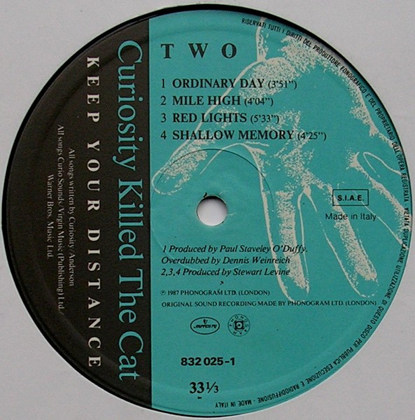 Curiosity Killed The Cat - Keep Your Distance | Mercury (832 025-1) - 2 Curiosity Killed The Cat - Keep Your Distance | Mercury (832 025-1) - 2