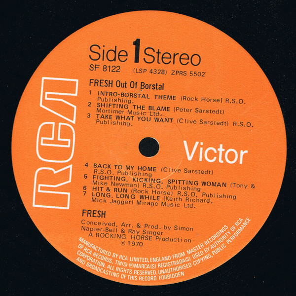 Fresh - Fresh Out Of Borstal | RCA Victor (SF 8122) - 3 Fresh - Fresh Out Of Borstal | RCA Victor (SF 8122) - 3