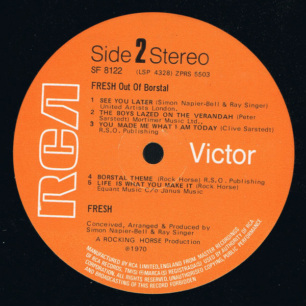 Fresh - Fresh Out Of Borstal | RCA Victor (SF 8122) - 4 Fresh - Fresh Out Of Borstal | RCA Victor (SF 8122) - 4