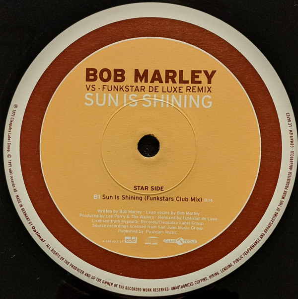 Bob Marley Vs. Funkstar De Luxe - Sun Is Shining | Club Tools (0066890CLU) - 4 Bob Marley Vs. Funkstar De Luxe - Sun Is Shining | Club Tools (0066890CLU) - 4