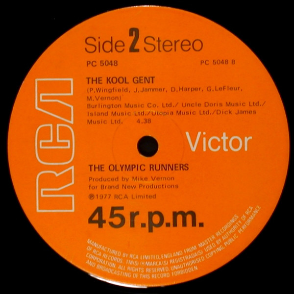 The Olympic Runners With George Chandler - Keep It Up | RCA Victor (PC 5048) - 2