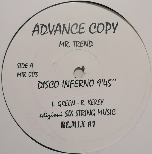 Mr. Trend - Disco Inferno / 2 Days | Not On Label (MIR 003) - main