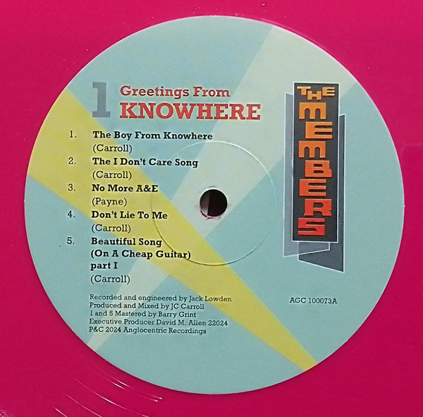 The Members - Greetings From Knowhere | AngloCentric Records (AGC 100073) - 3