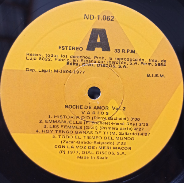 Meri Macor - Noche De Amor - Con La Voz De Meri Macor | Nevada (ND-1062) - 3 Meri Macor - Noche De Amor - Con La Voz De Meri Macor | Nevada (ND-1062) - 3