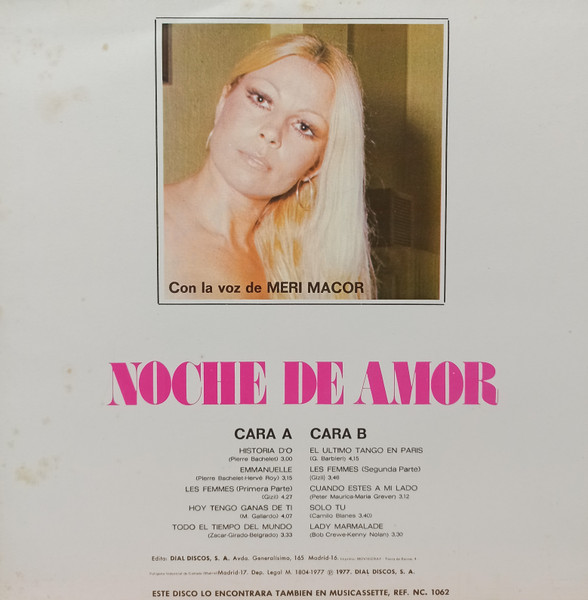Meri Macor - Noche De Amor - Con La Voz De Meri Macor | Nevada (ND-1062) - 2 Meri Macor - Noche De Amor - Con La Voz De Meri Macor | Nevada (ND-1062) - 2