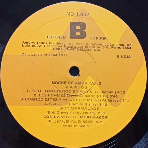 Meri Macor - Noche De Amor - Con La Voz De Meri Macor | Nevada (ND-1062) - 4 Meri Macor - Noche De Amor - Con La Voz De Meri Macor | Nevada (ND-1062) - 4