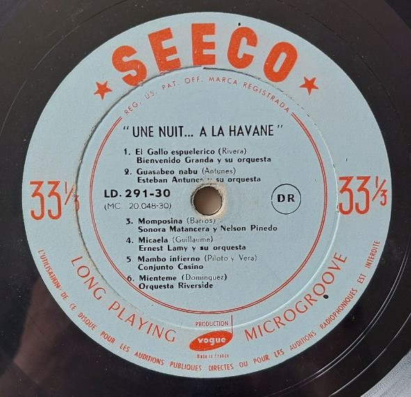 Various - Une Nuit A La Havane | Seeco (LD 291-30) - 4
