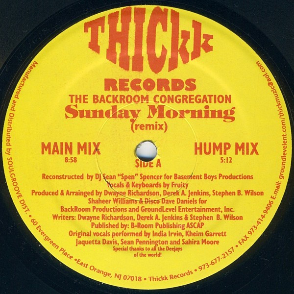 Backroom Congregation - Sunday Morning (Remix) | Thickk Records (TR001)