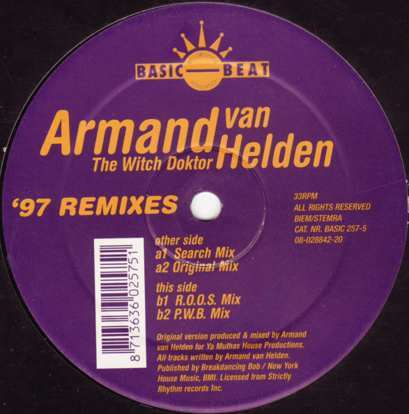 Armand Van Helden - The Witch Doktor ('97 Remixes) | Basic Beat Recordings (BASIC 257-5)