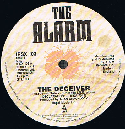 The Alarm - The Deceiver | I.R.S. Records (IRSX 103)