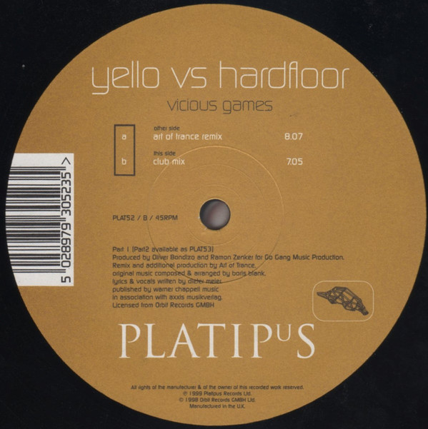 Yello vs Hardfloor - Vicious Games | Platipus (PLAT52)