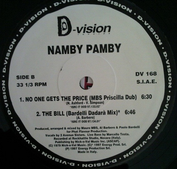 Namby Pamby - No One Gets The Price | D:vision Records (DV 168) - 3 Namby Pamby - No One Gets The Price | D:vision Records (DV 168) - 3