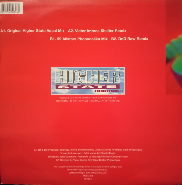 Johnny X - Call On Me | Higher State Records (12 HSD 34) - 2 Johnny X - Call On Me | Higher State Records (12 HSD 34) - 2