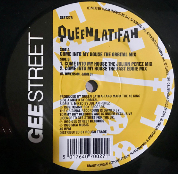 Queen Latifah - Come Into My House (Orbital Remix) | Gee Street (GEET27R) - 3