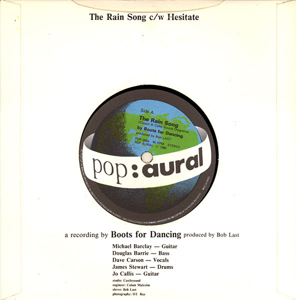Boots For Dancing - The Rain Song / Hesitate | Pop Aural (POP 006) - 4