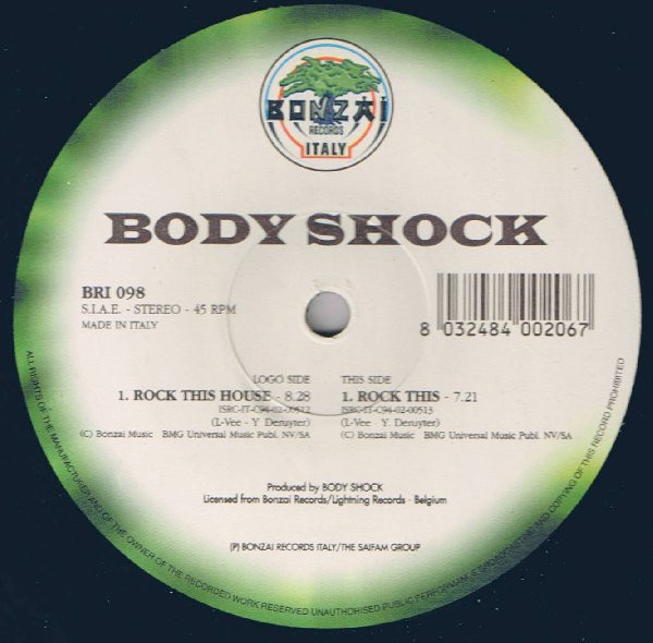 Body-Shock - Rock This House | Bonzai Records Italy (BRI 098)
