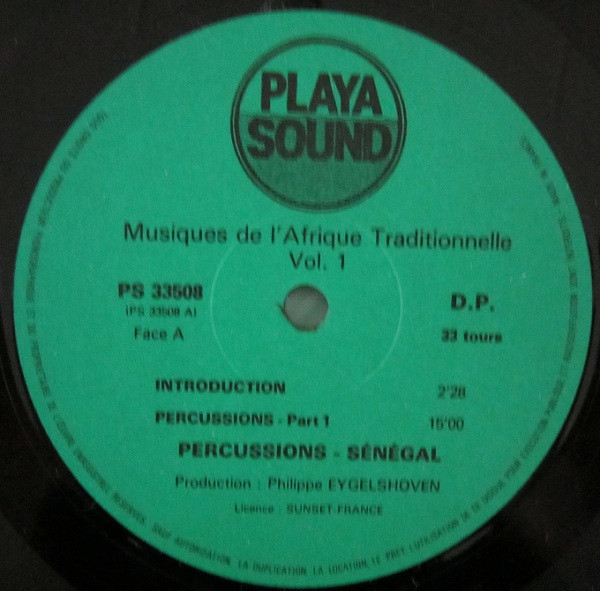 Various - Musiques De L'Afrique Traditionnelle Vol. 1 - Percussions Du Senegal | Playa Sound (PS 33508) - 3 Various - Musiques De L'Afrique Traditionnelle Vol. 1 - Percussions Du Senegal | Playa Sound (PS 33508) - 3
