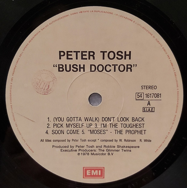 Peter Tosh - Bush Doctor | EMI (54 1617081) - 3 Peter Tosh - Bush Doctor | EMI (54 1617081) - 3