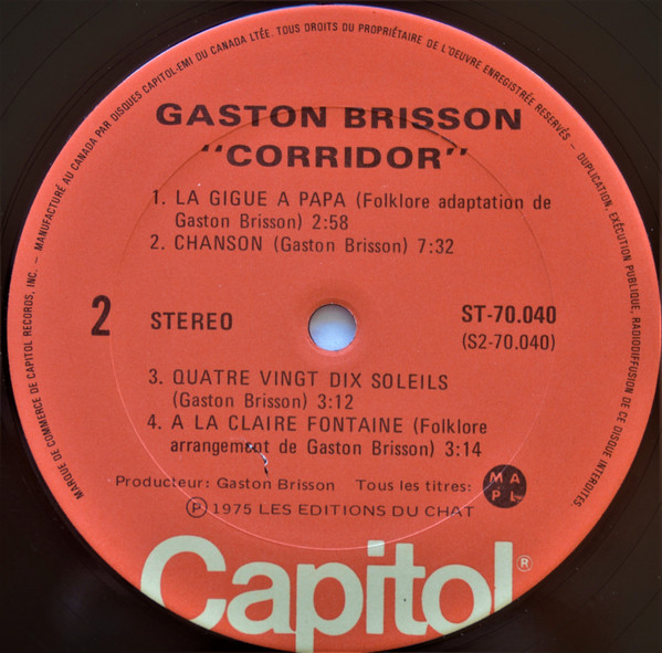Gaston Brisson - Corridor | Capitol Records (ST-70.040) - 4