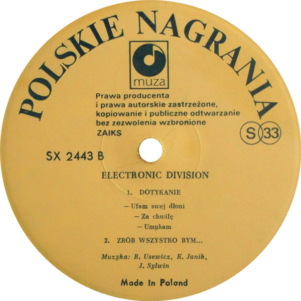 Electronic Division - Electronic Division | Polskie Nagrania Muza (SX 2443) - 4