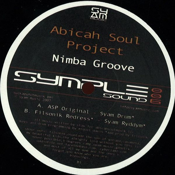 Abicah Soul Project - Nimba Groove | Symple Sound (SYD-006)
