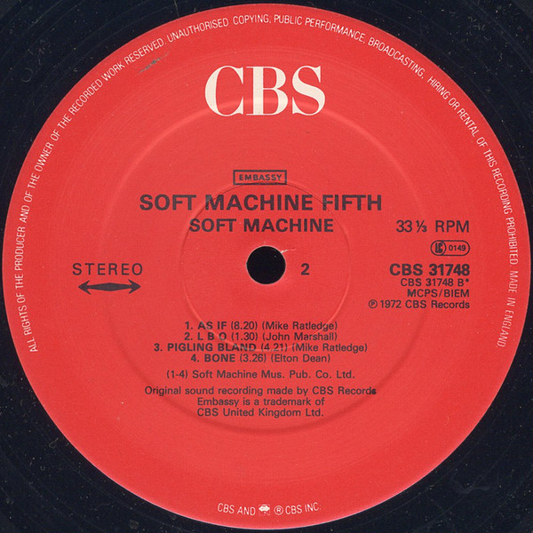 Soft Machine - 5 | CBS (S CBS 31748) - 4