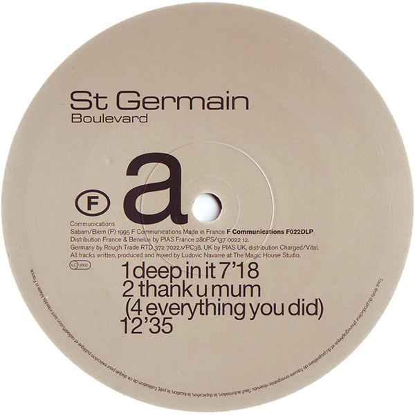 St Germain - Boulevard (The Complete Series) | F Communications (F022DLP) - 4 St Germain - Boulevard (The Complete Series) | F Communications (F022DLP) - 4