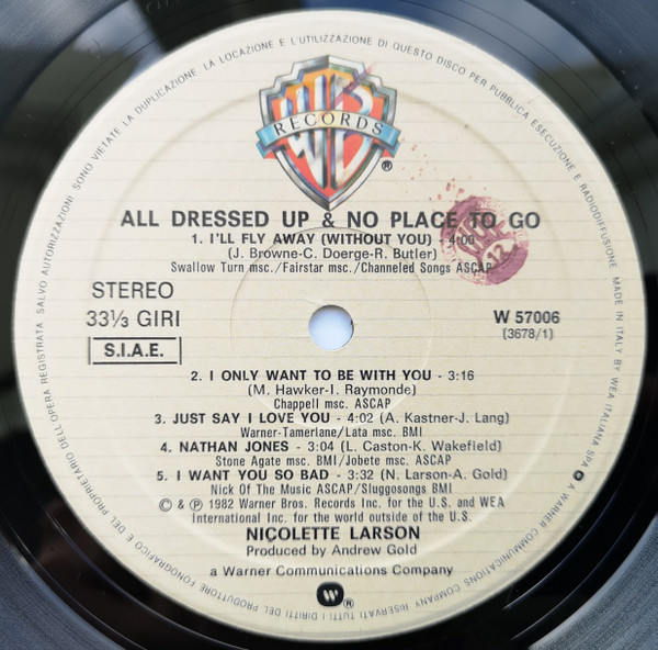 Nicolette Larson - All Dressed Up & No Place To Go | Warner Bros. Records (W 57006) - 3 Nicolette Larson - All Dressed Up & No Place To Go | Warner Bros. Records (W 57006) - 3