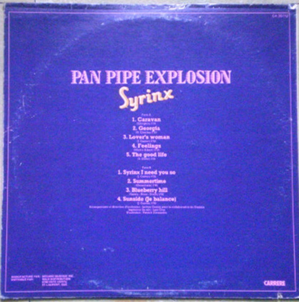 Syrinx - Pan Pipe Explosion | Carrere (CA35112)