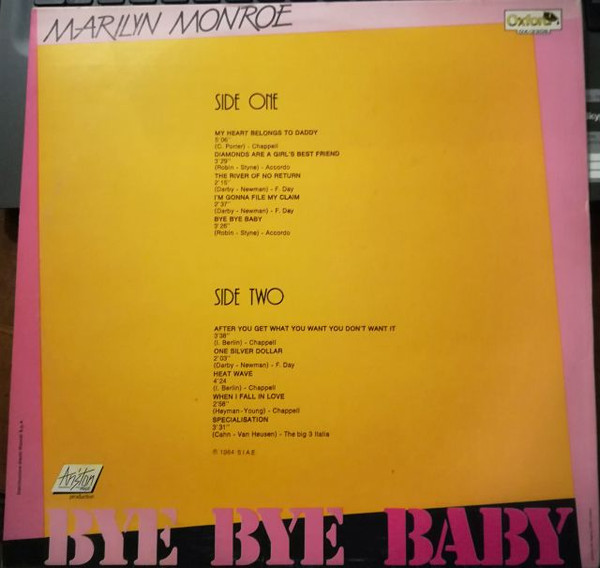 Marilyn Monroe - Bye Bye Baby | Oxford (OX/3306) - 2