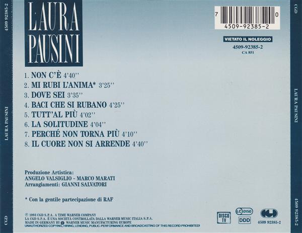 Laura Pausini - Laura Pausini | CGD (4509-92385-2) - 2 Laura Pausini - Laura Pausini | CGD (4509-92385-2) - 2