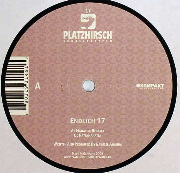Gabriel Ananda - Endlich 17 | Platzhirsch Schallplatten (PLATZHIRSCH 17)