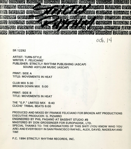 Turn-Style - Movements In Heat | Strictly Rhythm (SR 12292) - 2 Turn-Style - Movements In Heat | Strictly Rhythm (SR 12292) - 2