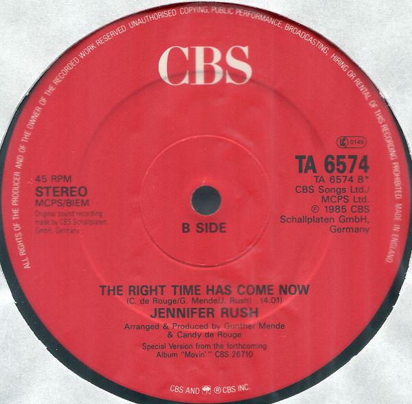 Jennifer Rush - Destiny | CBS (TA 6574) - 3