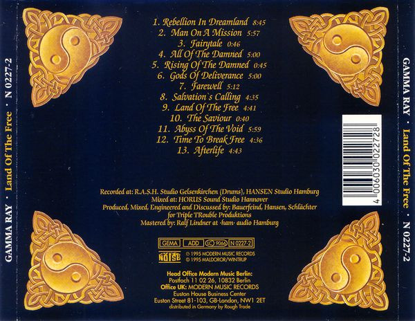 Gamma Ray - Land Of The Free | Noise (N 0227-2) - 4