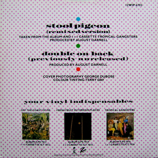 Kid Creole And The Coconuts - Stool Pigeon | ZE Records (12WIP 6793) - 2 Kid Creole And The Coconuts - Stool Pigeon | ZE Records (12WIP 6793) - 2