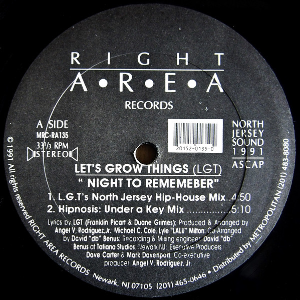 Let's Grow Things - Night To Rememeber | Right Area Records (MRC-RA135) Let's Grow Things - Night To Rememeber | Right Area Records (MRC-RA135)