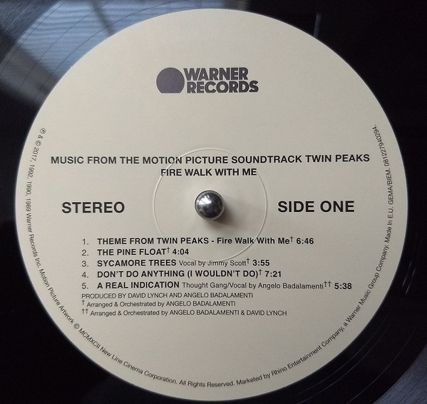 Angelo Badalamenti - Twin Peaks - Fire Walk With Me (Music From The Motion Picture Soundtrack) | Warner Records (081227940294) - 3 Angelo Badalamenti - Twin Peaks - Fire Walk With Me (Music From The Motion Picture Soundtrack) | Warner Records (081227940294) - 3