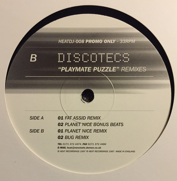 Discotecs - Playmate Puzzle (Remixes) | Heat Recordings (HEATDJ-008) Discotecs - Playmate Puzzle (Remixes) | Heat Recordings (HEATDJ-008)