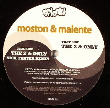 Moston & Malente - The 2 & Only | Splank! Records (UKSPL 012) - main