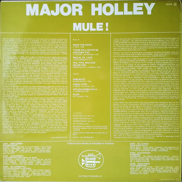 Major Holley - Mule! | Black And Blue (33.074) - 2