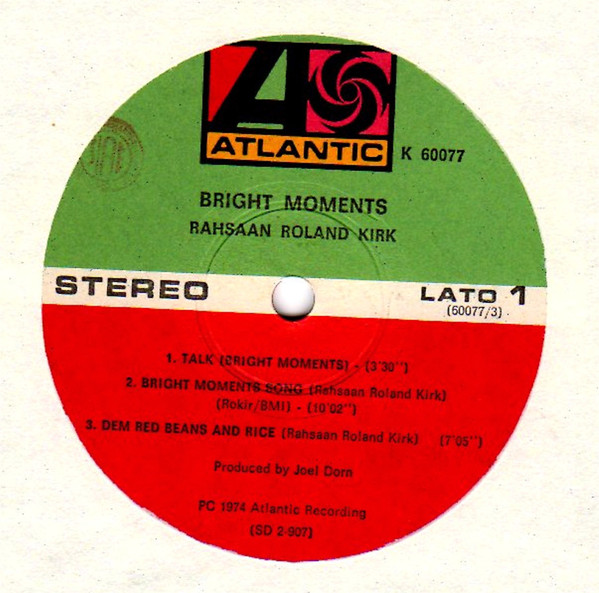 Roland Kirk - Bright Moments | Atlantic (K 60077) - 3 Roland Kirk - Bright Moments | Atlantic (K 60077) - 3
