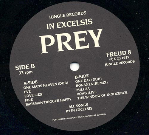 In Excelsis - Prey | Jungle Records (FREUD 8) - 3 In Excelsis - Prey | Jungle Records (FREUD 8) - 3