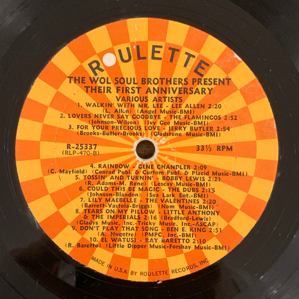 Various - The WOL Soul Brothers Present Their First Anniversary/Soul Souvenirs | Roulette (R-25337) - 4