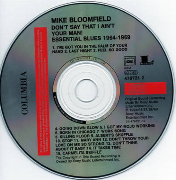 Mike Bloomfield - Don't Say That I Ain't Your Man! (Essential Blues 1964-1969) | Columbia (476721 2) - main